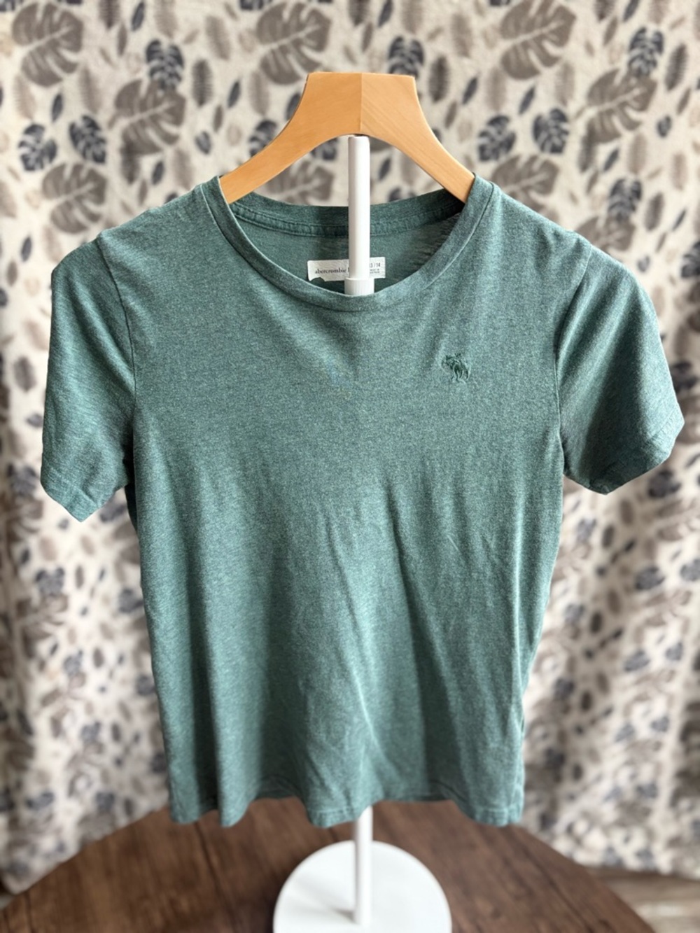 abercrombie kids Green & Navy Short Sleeve Crew Tee